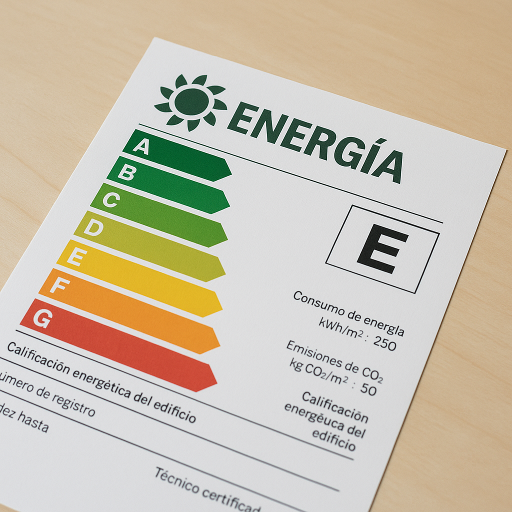 Etiqueta certificado energético oficial Etiqueta certificado energético oficial